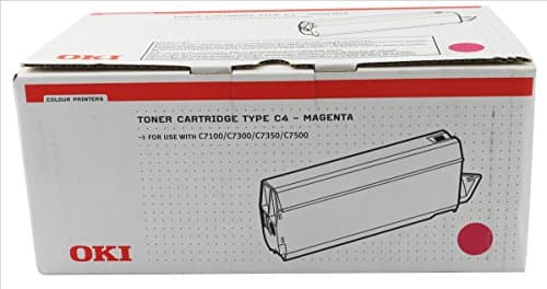 Image of Oki Okidata colour laser toner cartridge C4 C7100 C7300 C7350 C7500 41963006 Magenta Red