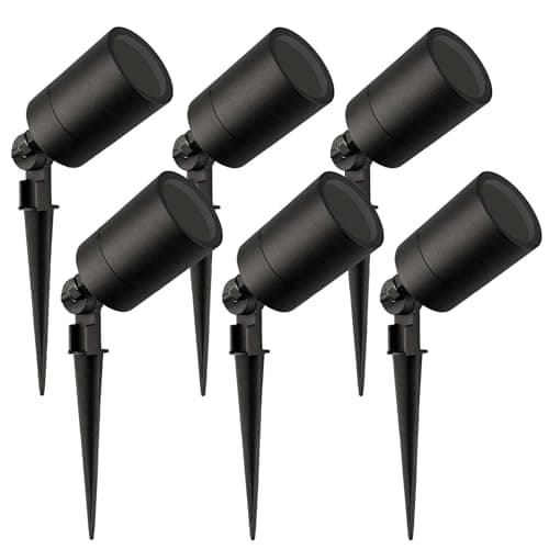 Image of Ledvion - 6X LED Spike Spotlight, GU10 Fitting, Black, 5W, IP65, Incl. Quick Connector