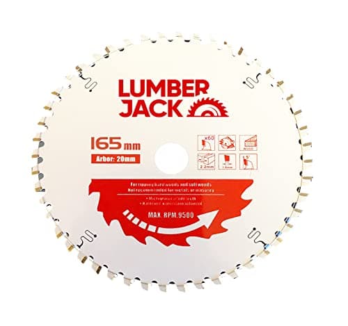 Image of LUMBER JACK TCT Circular Wood Saw Blade 165mm x 20mm 60 Teeth Compatible with Bosch Makita etc