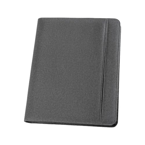Image of Genie Munich A4 Writing case - Extra Thin and Durable; Nylon and Leather Look; Includes Writing pad; Tablet/Smartphone Holder and Compartment; Pen Holder; Slip Pockets; Business Card Compartment