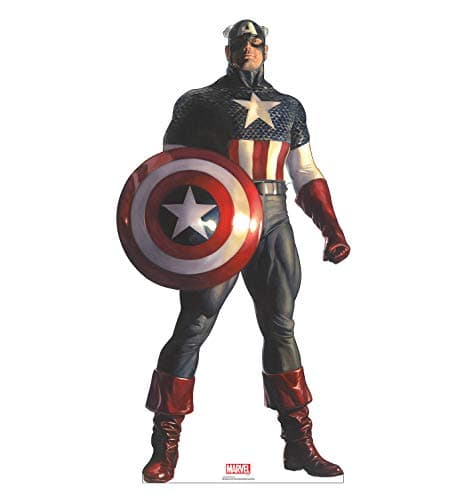 Image of Cardboard People Captain America Life Size Cardboard Cutout Standup - Marvel