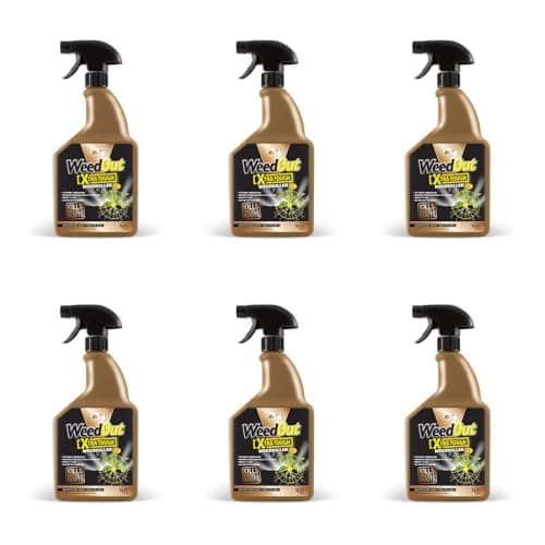 Image of Doff WeedOut Xtra Tough Weedkiller, Systemic Formula, Ready to Use Trigger Spray, 1L, Pack of 6