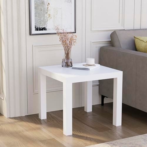 Image of Vida Designs Beeston Side table Light Weight Small Living Room Table (White)