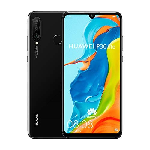 Image of HUAWEI P30 Lite 128 GB 6.15 inch FHD Dewdrop Display Smartphone with MP AI Ultra-wide Triple Camera, 4GB RAM, Android 9.0 Sim-Free Mobile Phone, Single SIM, UK Version, Black