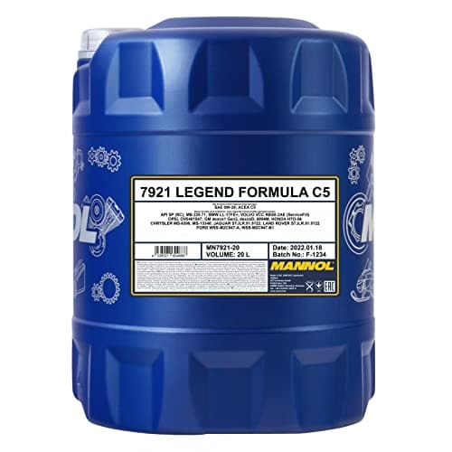 Image of Mannol 20 Litres Legend Formula C5 0W-20 Engine Oil 7921 ACEA C5 Bi-Synthetic PAO And Ester Technology
