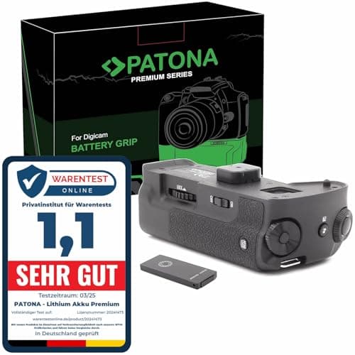 Image of Patona 1490 Replacement Battery Grip for Panasonic DMW-BGG1 to Lumix DMC-G80 DMC-G81 DMC-G85 with IR Remote Control (Battery Compartment for 1x DMW-BLC12)