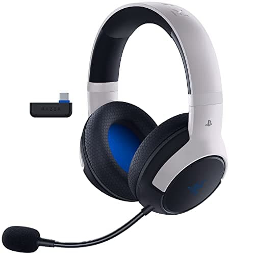 Image of Razer Kaira HyperSpeed Wireless Gaming Headset for Playstation 5 / PS5, PS4, PC, Mobile: 50mm Drivers - HyperClear Cardioid Mic - Memory Foam Cushions - Bluetooth - 30 Hr Battery - White & Black