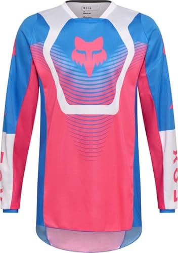 Image of Fox Racing Unisex 180 Lean Jerseys - Adult Men - Motocross Jersey, Riding Jersey, Off-Road Jersey, Dirt Bike Jersey Blouse (Pack of 1), Blue/Pink, XL
