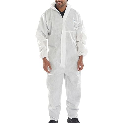 Image of Protective Type 5/6 Disposable Economy Anti Static Work Hooded Overall Boilersuit (Small)