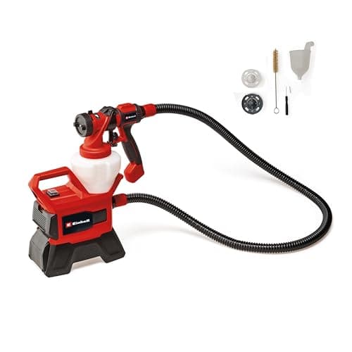 Image of Einhell Cordless Fence & Decking Paint Sprayer 18V Power X-Change, 1000 ml/min, Fast and Effortless Painting of Fences, Sheds, Decking & Garden Furniture, Without Battery TC-SY 18/90 Li
