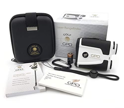 Image of GPO Flagmaster™ 1800 - Compact Premium Golf Laser Rangefinder, Distance up to 1800 Metres, Integrated Dual PinSeeker™ Technology, Tournament-Legal Slope Correction, with Carry Case and Battery