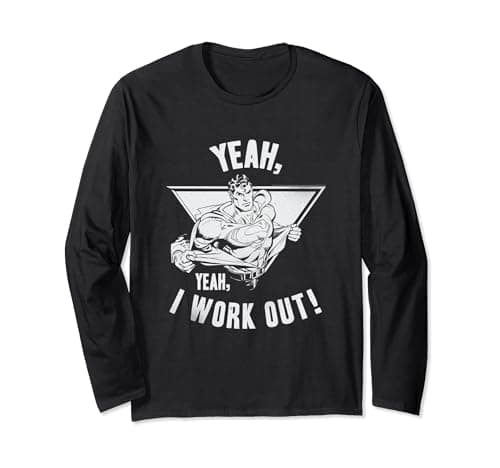 Image of Superman Yeah I Workout Long Sleeve T-Shirt