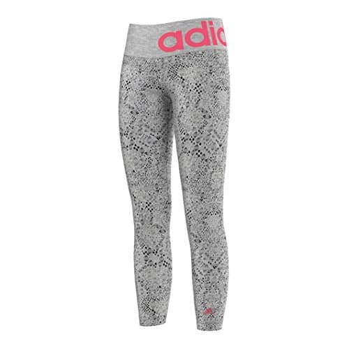 Image of adidas Girl's Wardrobe Fun Leggings grey grey/black Size:14 years