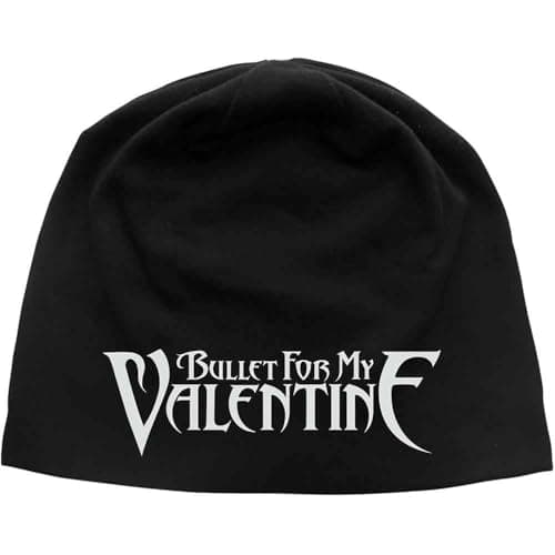 Image of Bullet For My Valentine Band Logo Official New Black Jersey Print Beanie Hat