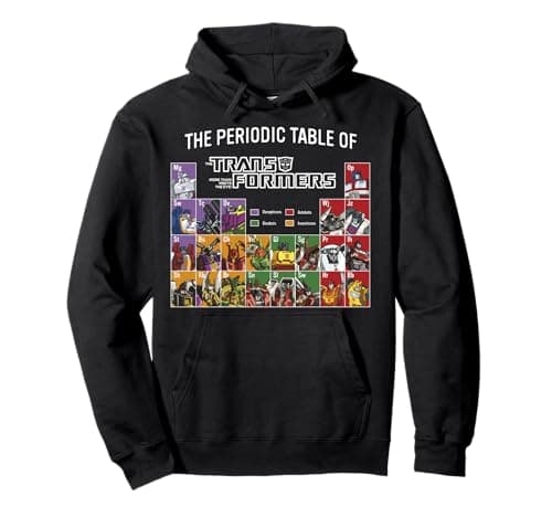 Image of Transformers Retro Autobots Periodic Table Of Transformers Pullover Hoodie