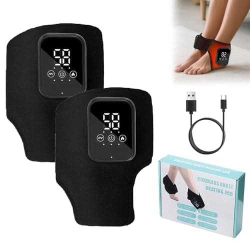 Image of 3 in 1 Foot Massager, Triple Therapy Foot Massager, 3 Vibration Modes & 5 Heating Levels, Touch Screen, USB Rechargeable, Relieve Foot Pain, for Home Office, Xmas Gifts for Family Parents (2pcs-A)