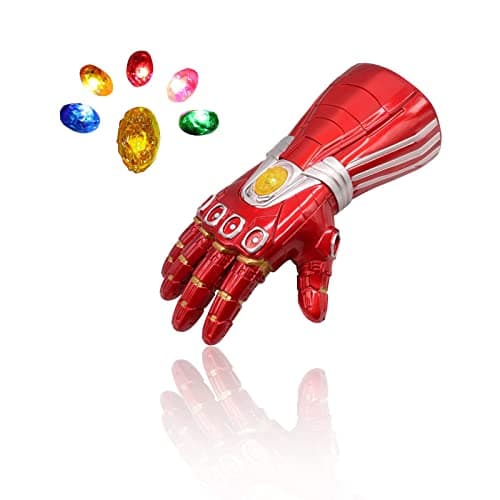 Image of SINSEN LED Light Up Infinity Gauntlet Gloves with Removable Magnet Infinity Stones Batteries