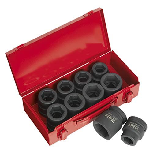 Image of Sealey Ak688 Impact Socket Set 10Pc 1Sq Drive Metric/Imperial