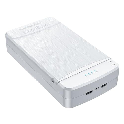 Image of UV Phone Sanitizer Box with Aromatherapy, Portable UV-C Light Cleaner for Phones, Keys, Jewelry, Dual USB Ports, Large Capacity, Easy to Carry (White)