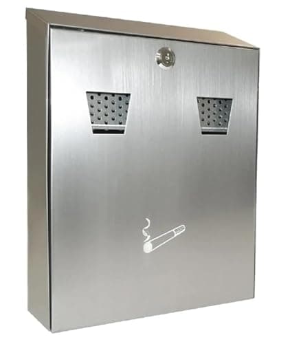 Image of Wall Mounted Stainless Steel Cigarette Bin - FireShield