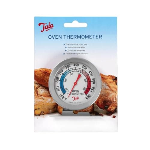 Image of Tala Stainless Steel Oven Thermometer 5cm Dial, Easy Read Celsius & Fahrenheit Instant Read, Hang or Stand, Tried & Tested Kitchen Gadget Since 1899