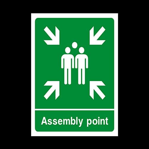 Image of Fire Assembly Point Sign - (A4) 200mm x 300mm - Plastic Sign (EE58)
