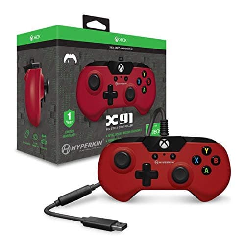 Image of Hyperkin X91 Wired Controller - Red for Microsoft Xbox One and PC