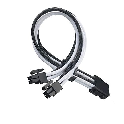 Image of Silverstone SST-PP07E-EPS8BW Power Supply Extension Cable 30 cm EPS 8-Pin to EPS/ATX 4+4-Pin Black + White