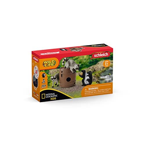 Image of SCHLEICH 42532n Nutty Mischief National Geographic Wild Life Toy Playset for children aged 3-8 Years