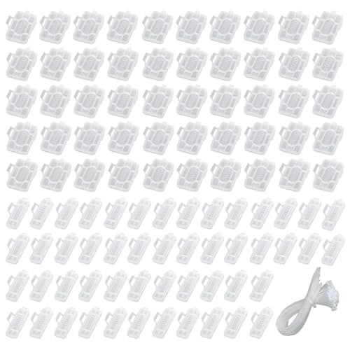 Image of 100 Pieces of Transparent Cable Waterproof Signboard and 100 White Ties, Self-Adhesive Cable Labels, Cable Labels, Label Boxes, Suitable for Marking Cables and Wires.