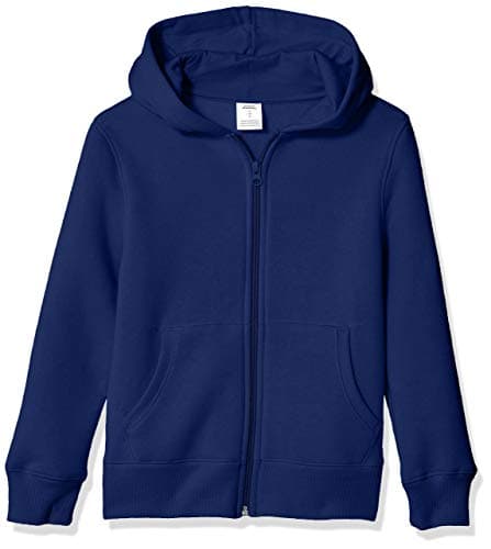 Image of Amazon Essentials Boys' Fleece Zip-Up Hoodie Sweatshirt, Navy, 11-12 Years