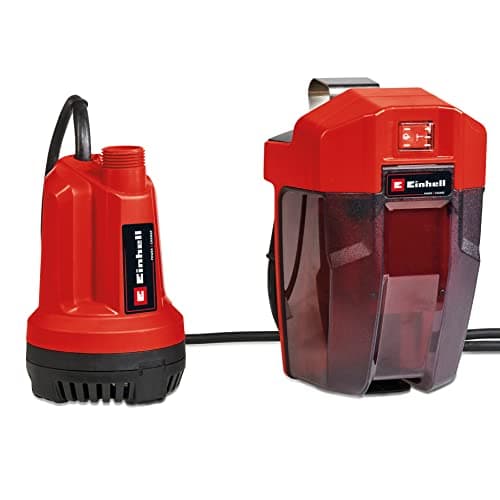 Image of Einhell Cordless Clean Water Pump 18V Power X-Change, Submersible Pump for Emptying Pools and Hot Tubs, Suction Down to 15mm, 5000 l/h, 0.8 Bar, Without Battery GE-SP 18 Li Solo