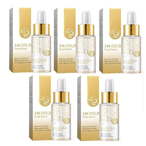 Image of 24k Gold Serums, 24K Gold Aging Proof Face Serums Moisturizer, Essence For Day And Night Wrinkles Reduction, Re-Activate Skin Youth (5PCS)