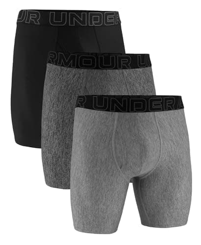 Image of Under Armour Men's Tech 9-inch Boxerjock 2-Pack, Steel Heather 3 Pack, S
