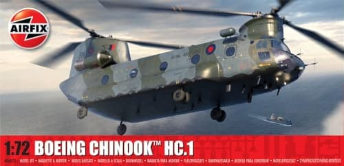 Image of AIRFIX - Standard Model Set - A06023 Boeing Chinook HC.1 Model Building Kit - Plastic Model Helicopter Kits for Adults & Children 8+, Set Includes Sprues and Decals - 1:72 Scale Model