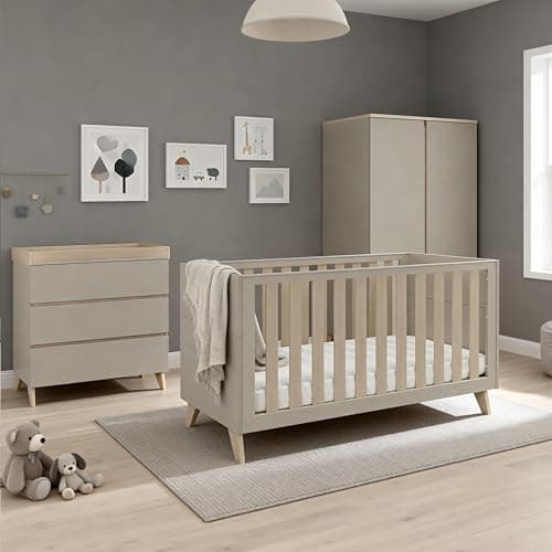 Image of Babymore Dante 3 Piece Nursery Room Set - Cashmere