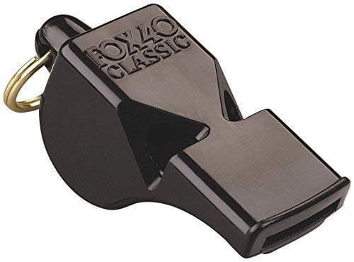 Image of Fox 40 Classic Official Whistle C/w Wrist-lanyard Black