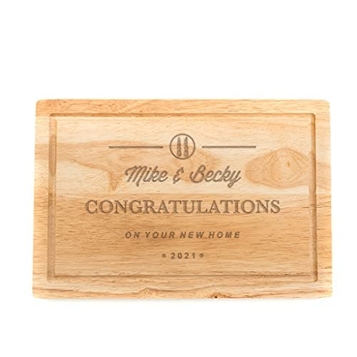 Image of Personalised Cheese Board or Chopping Board - Personalised Wedding, Valentines or Anniversary Gift - Personalised Housewarming gift for couples or families - SLATE OR WOOD Available