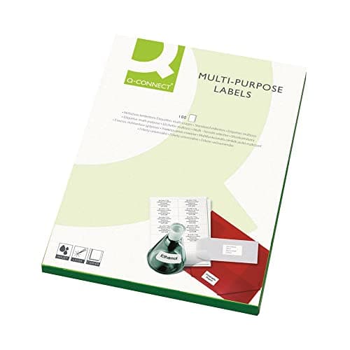 Image of Q-Connect Multipurpose Copier Labels 70x37mm 24 Per Sheet White (2400 Pack) KF01133