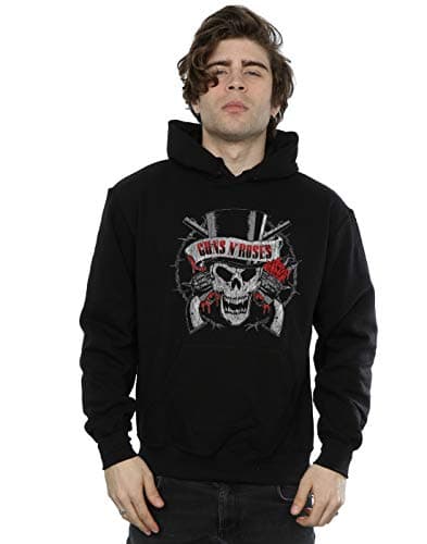 Image of Absolute Cult Guns N Roses Men's Distressed Death's Head Hoodie XX-Large Black