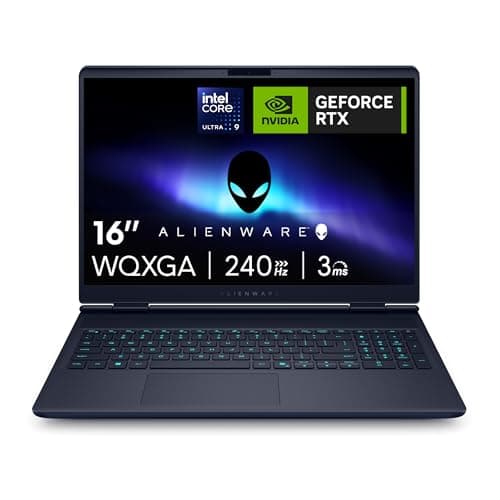Image of Alienware 16x Aurora Gaming Laptop AC16251 16" WQXGA 240Hz G-Sync, Intel Core Ultra 9 275HX, NVIDIA GeForce RTX 5070, 32GB RAM, 1TB SSD, Windows 11 Home, RGB UK Keyboard - 1 Year Alienware Care