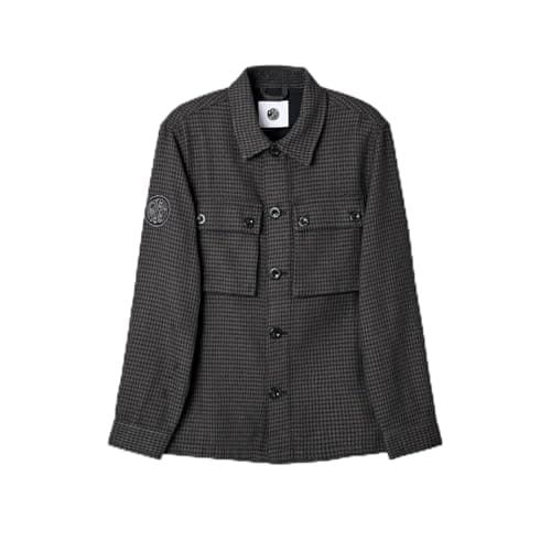 Image of Pretty Green Mens Kilburn Overshirt Black L
