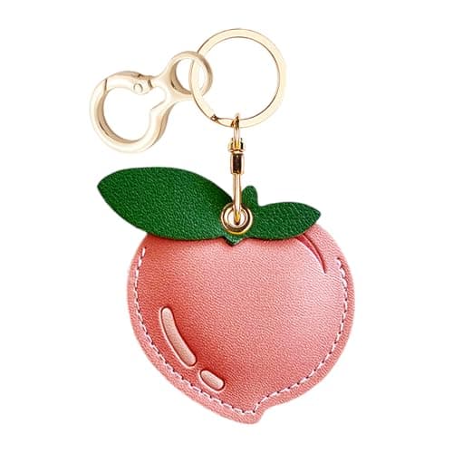 Image of Airtag Case with Key Ring, Scratch Resistant and Anti-Lost Design for Apple Air Tags-Leather Holder Case with Keychain for Keys, Handbag, Dog Collar, Luggage