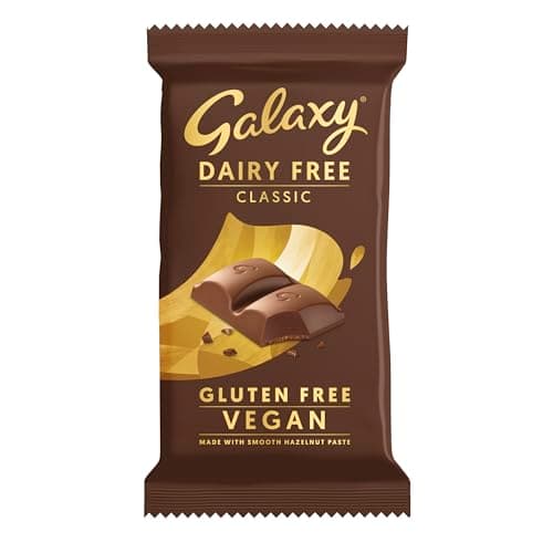 Image of Galaxy Dairy Free Chocolate Bar – Classic – Dairy Free, Vegan, Plant-Based, Smooth & Creamy, Gluten Free, Milk Alternative, Suitable for Vegans, Lactose Free, Delicious Vegan Snack, 100g