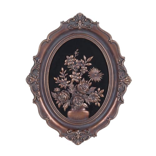 Image of Vintage Wall Sculpture, Unique Antique Pediment,Gallery Wall Art, Hand Painted Wall Decoration Aesthetic Room Decor,Gold&Copper Wall Statue Ornament Decor Gallery for Kitchen Bedroom Living Room