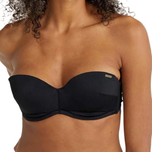 Image of O'NEILL Women's Black O'NEILL Havaa Bikini Top, Black, 36B