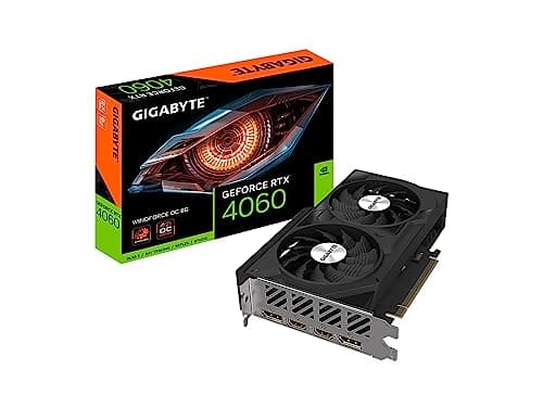 Image of GIGABYTE GeForce RTX 4060 WINDFORCE OC 8G Graphics Card, 2X WINDFORCE Fans, 8GB 128-bit GDDR6, GV-N4060WF2OC-8GD Video Card