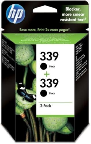 Image of HP 339 Black Inkjet Print Cartridges Black Ink Cartridges 20-80% -15-35°C 15-35°C 5-95% Pack of 2
