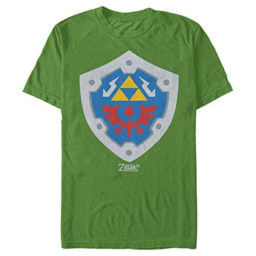 Image of Nintendo Men's Zelda Link's Awakening Hylian Shield T-Shirt, Kelly Green, XXL