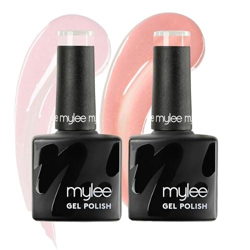 Image of Mylee Gel Nail Polish Duo 2x8ml [Blushing Bride] - UV/LED Soak-Off Nail Art Manicure Pedicure for Professional, Salon & Home Use - Long Lasting & Easy to Apply, Vegan & Cruelty Free